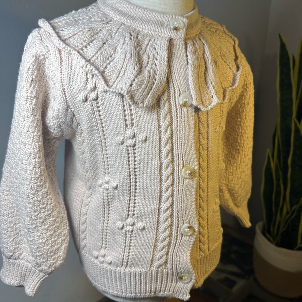 SOLD NWT Cardigan Sweater with RUFFLES!!! 9-12 months NWT